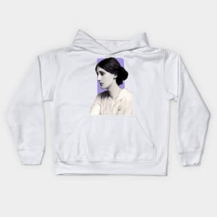 English Novelist Virginia Woolf illustration Kids Hoodie